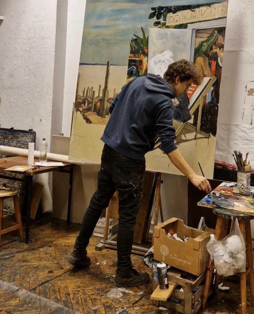 Lubosław Pirjankow w pracowni na Akademii