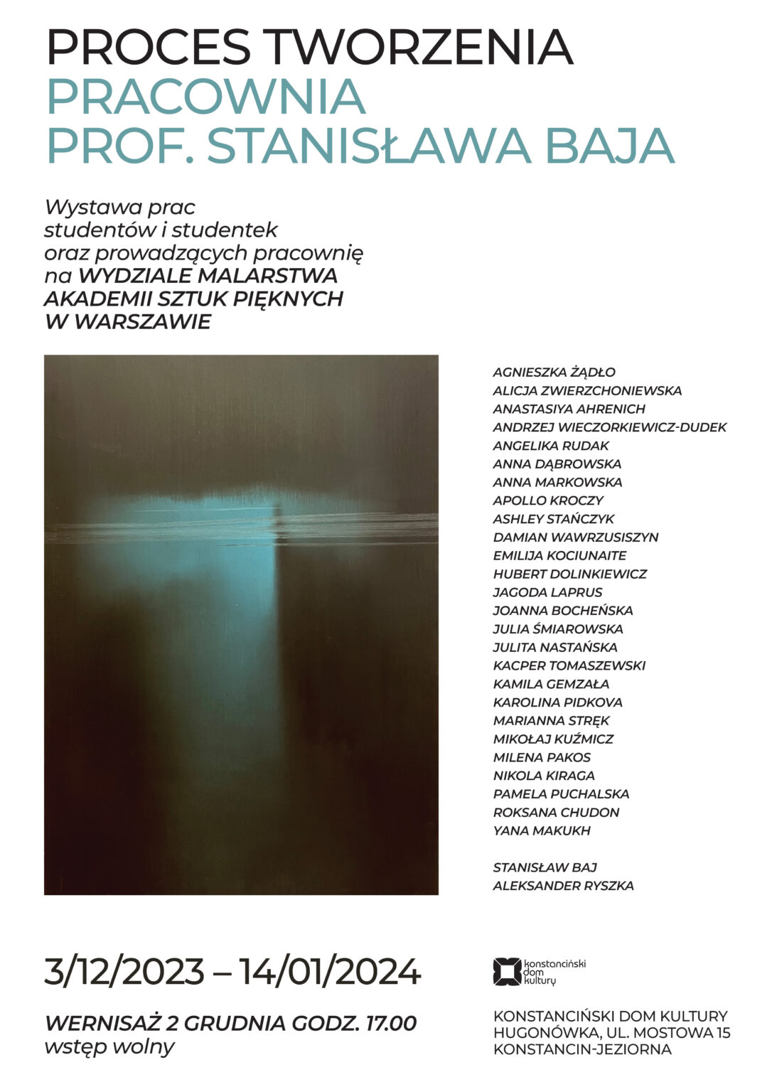 wersja pionowa plakatu do wystawy