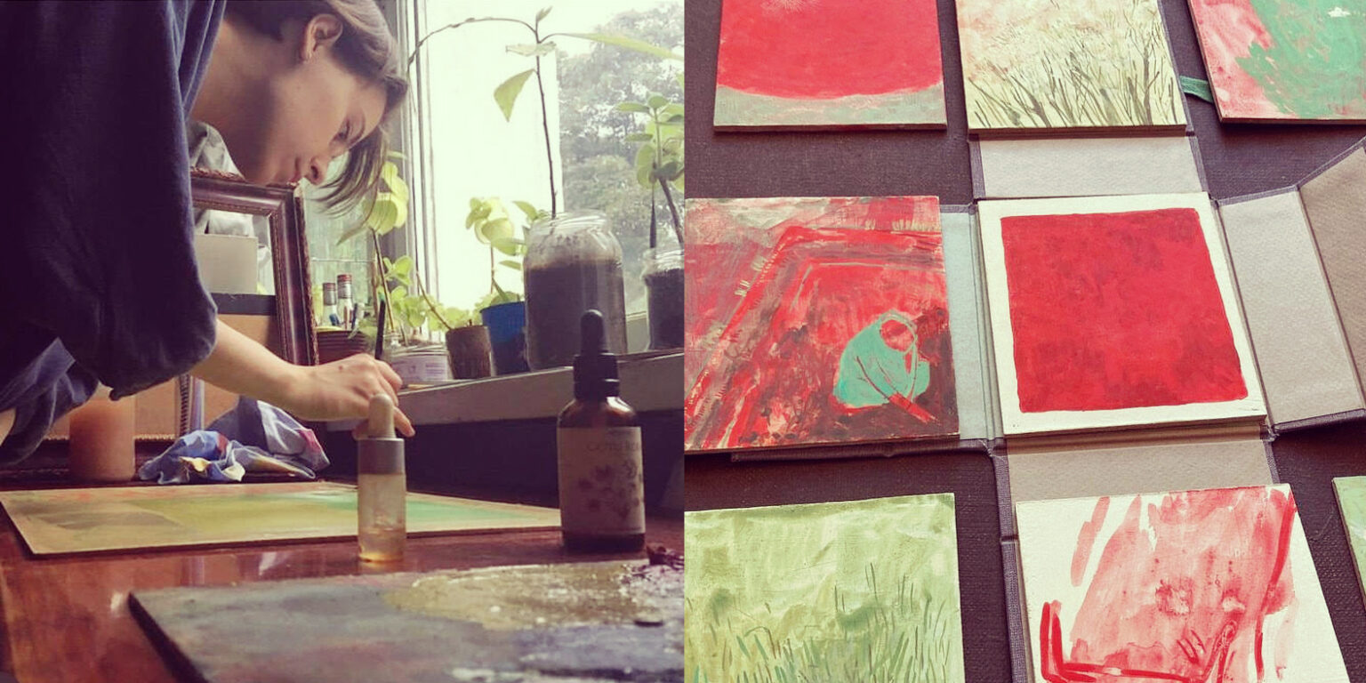 Julia Śmiarowska podczas pracy