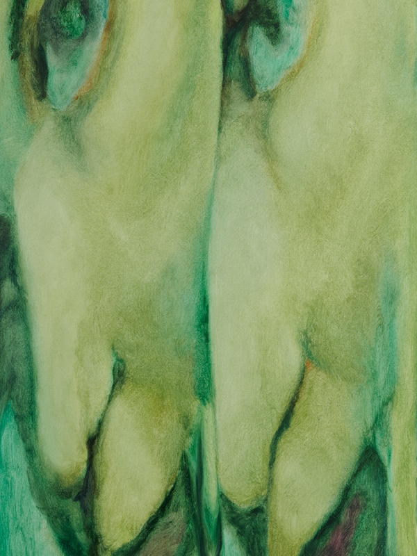 plakat do wystawy Bartosza Kowala z powielonym obrazem przedstawiającym fragment twarzy